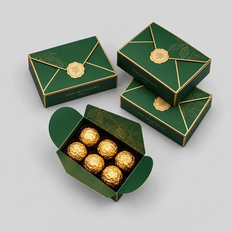 Green Chocolate Envelopes Green Chocolate Envelopes