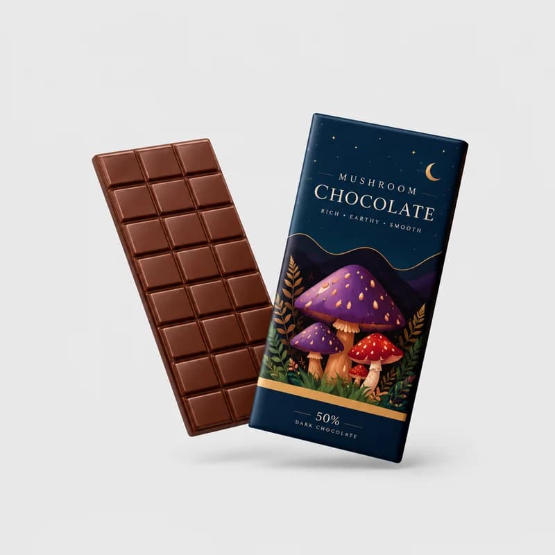 Mushroom Chocolate Bars Packaging Mushroom Chocolate Bars Packaging